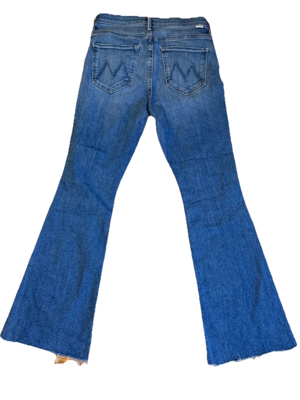 MOTHER The Lil Weekender Fray Jeans Sz 27 A Groovy Kind Of Love Flare Raw Hem - Picture 2 of 10